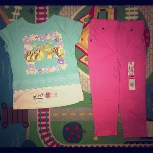 💐4for14-NWT girls shirt & pants